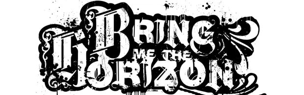 Bring me the horizon text sign graphics spray 3840x1200.