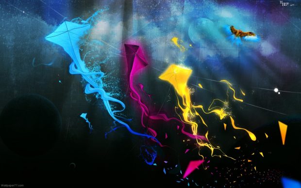 Colorful Trippy HD wallpaper.
