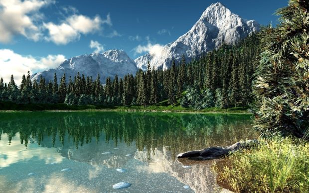 Download Free Mountains Lake Wallpaper.