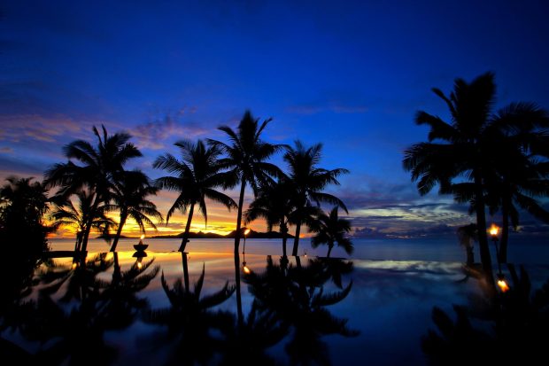 Fiji sunset over sea images high.