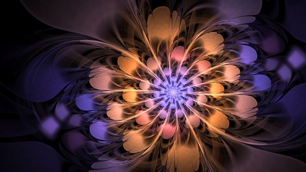 Fractal Flower Emerging From The Abyss Wallpapers 1920x1080.