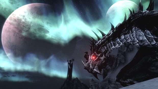 Free Download Dragon Skyrim Wallpapers.