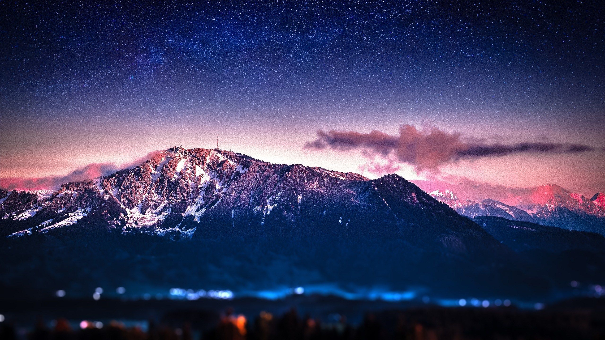 Night Mountain Wallpaper HD - PixelsTalk.Net