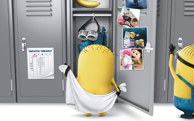 Funny Minion in The Locker Room 1920x1200.