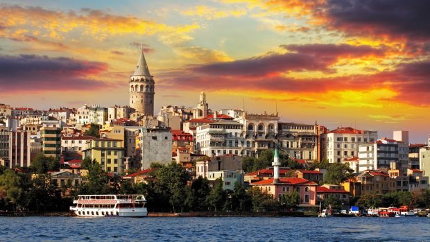 Istanbul turkey sea buildings images 3840x2160.