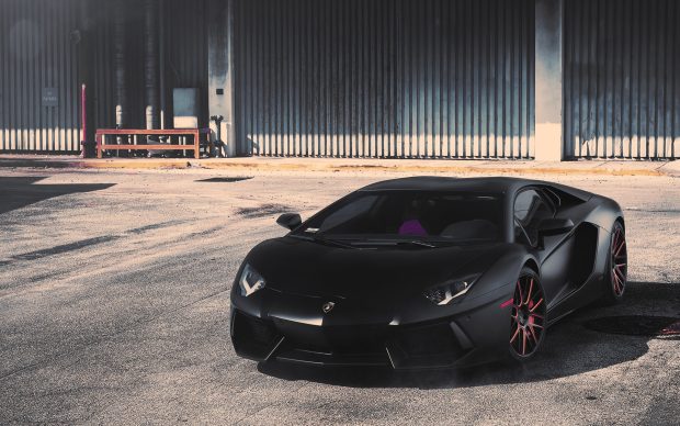 Matte Black Lamborghini Aventador Wallpapers.