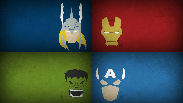 Minimalist Avengers Logo Image.