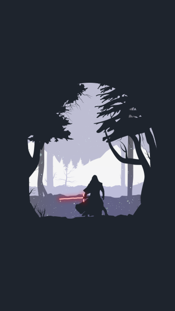 Minimalist Star Wars iPhone Wallpaper The Force Unleashed Kylo Ren.