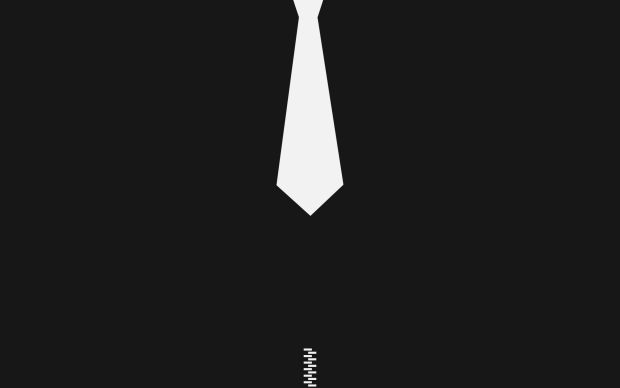 Minimalistic Tie Elegant Wallpaper Black Background HD Free Download.