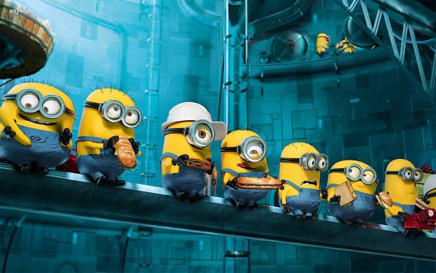 Minions at Lunch Cartoon Hd Wallpapers 1920x1200.