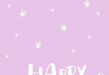 Pink Happy New Year iPhone Wallpaper.