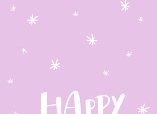 Pink Happy New Year iPhone Wallpaper.