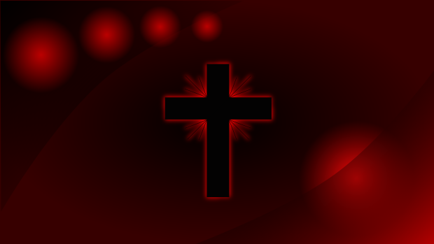 Red Glowing Cross Wallpaper.