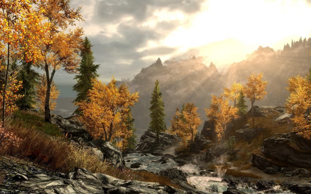 Skyrim Twilight River Flow.