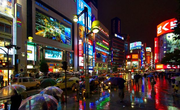 Street night rainy city japanese wallpapers cities hd.