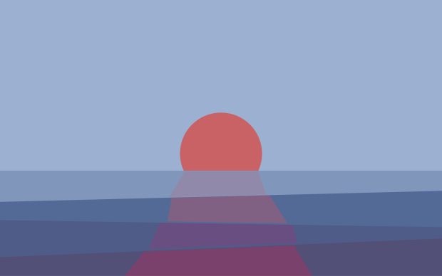 Sunset abstract minimalism 2K wallpaper.