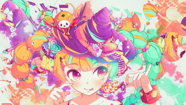 Wallpaper colorful kawaii sweet by nagamii chan.
