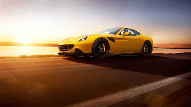 Yellow Ferrari Wallpaper HD.