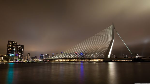 3840x2160 Erasmus Bridge Rotterdam Macbook Air Image.