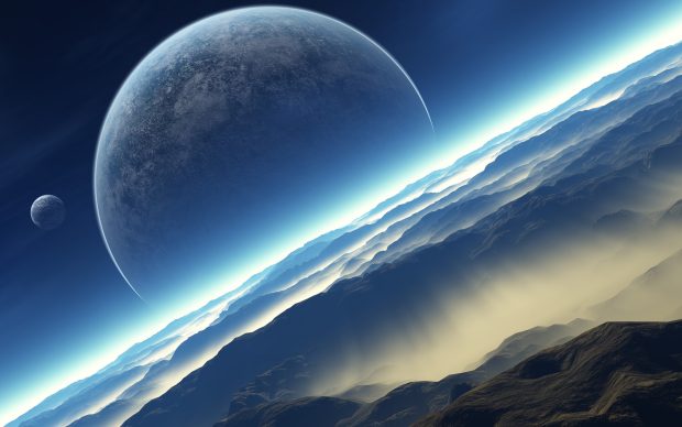 3D space scene HD wallpapers.