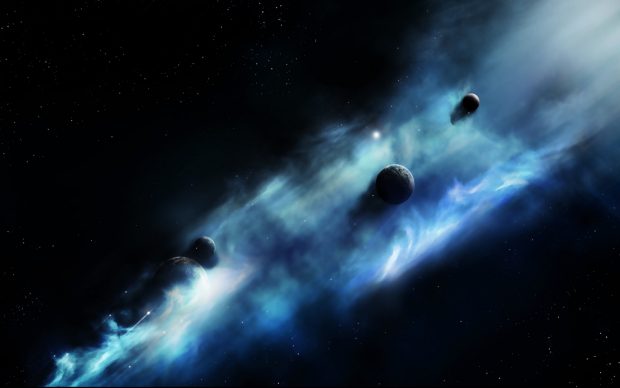 3D space scene HD wallpapers black dark.