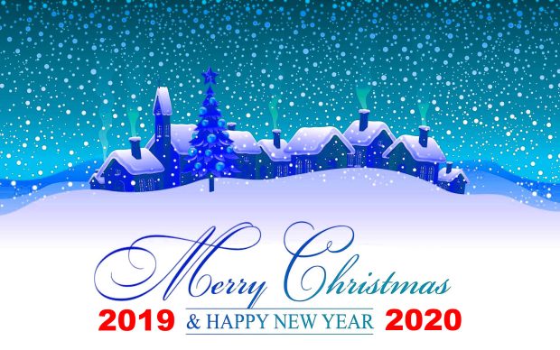 Best Merry Christmas 2019 And Happy New Year 2020 Desktop Wallpaper HD.