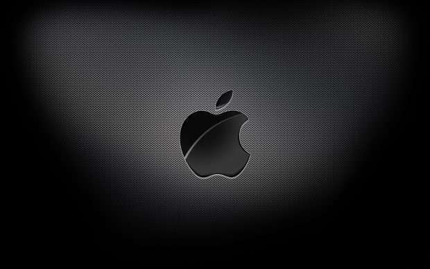 Black MacBook Air Logo Wallpaper.