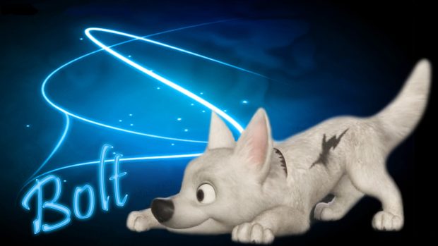 Bolt Dog Cartoon Full HD Wallpaper.