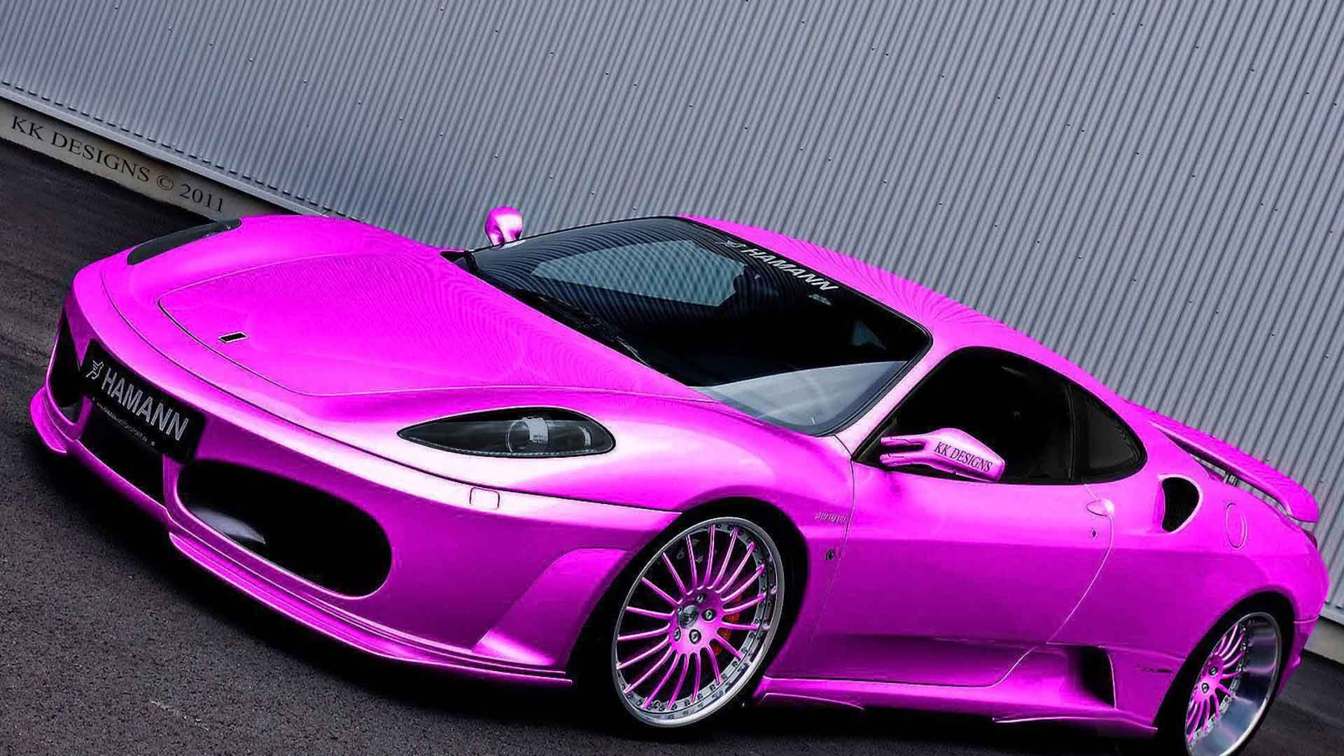 Bright Pink Car Background.