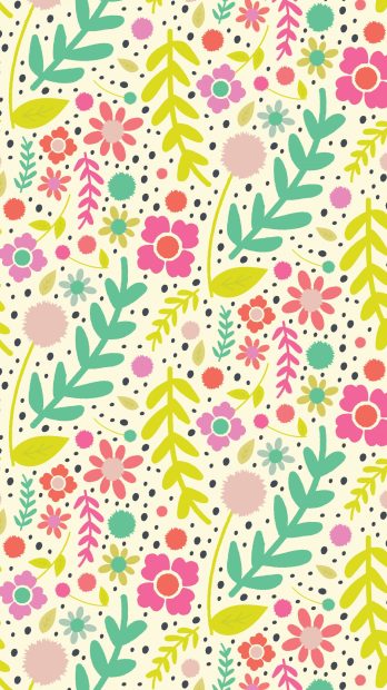 Cool Floral Spring iPhone Background.