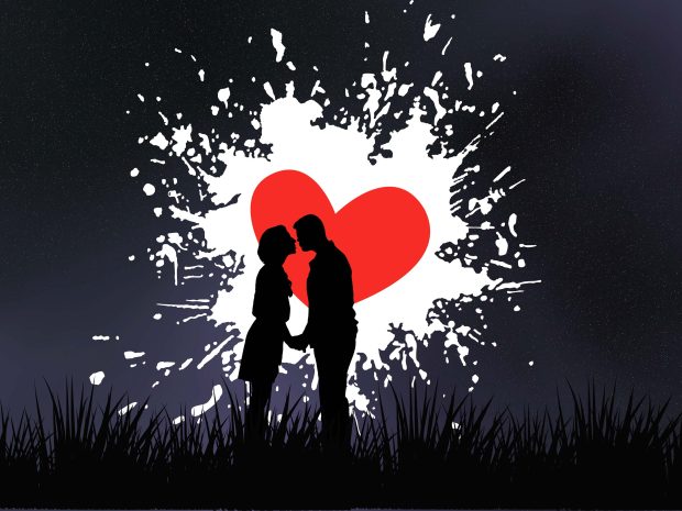 Couple Kissing Valentines Day HD Image.