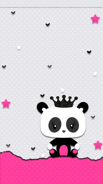 Cute Panda iPhone Wallpaper.