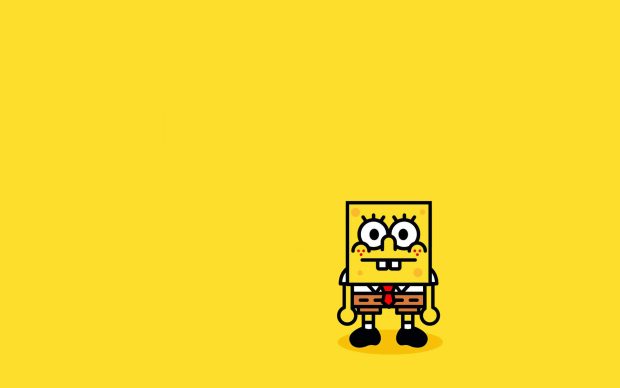 Cute Spongebob Digital Wallpaper.