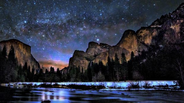 Download Free Beautiful Night Yosemite Wallpaper 3.