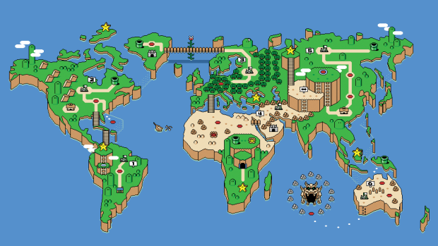 Earth Super Mario Wallpaper.