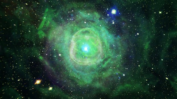 Green Nebula1920x1080 Space Desktop Wallpaper HD.