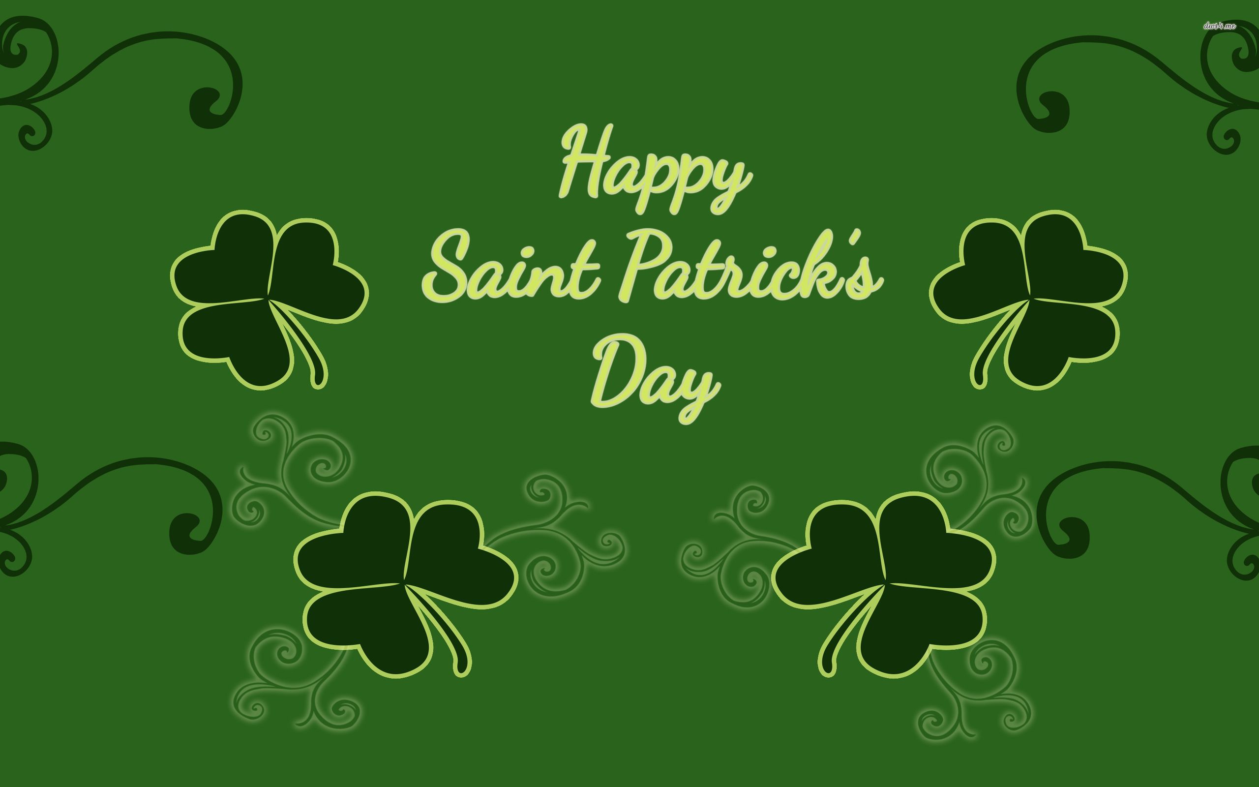 HD wallpaper Happy Saint Patricks Day Holidays Green Clover  Wallpaper  Flare