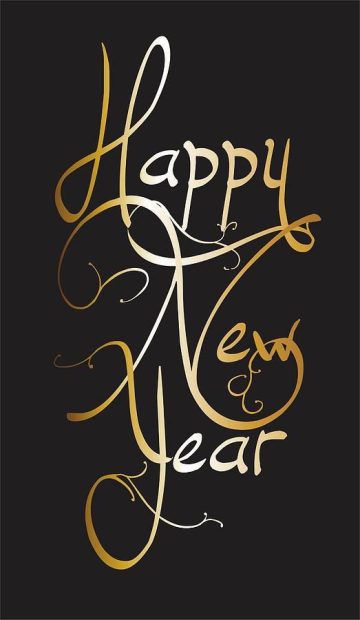 Original Happy New Year iPhone Wallpaper.