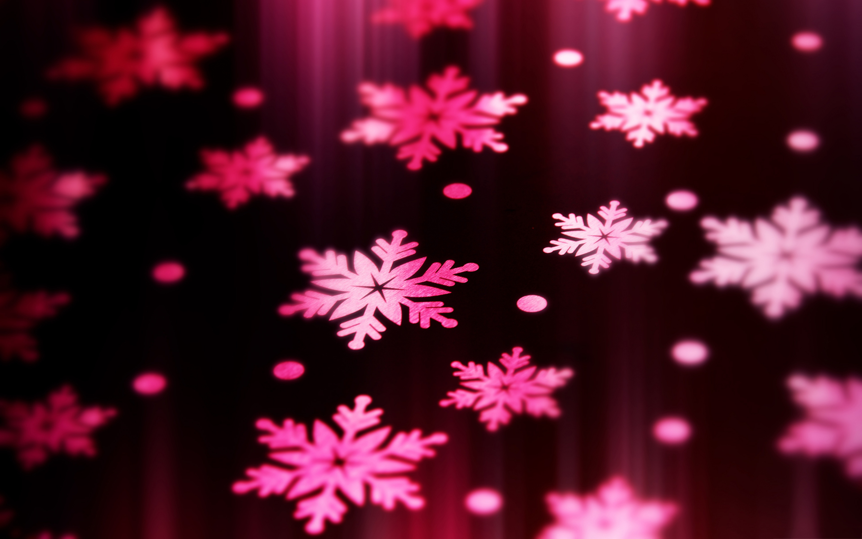 Pink snowflake wallpaper HD.