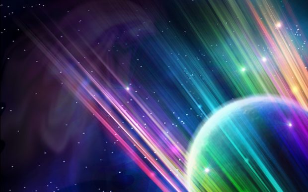 Surreal Colourful Space Scene Wallpaper.