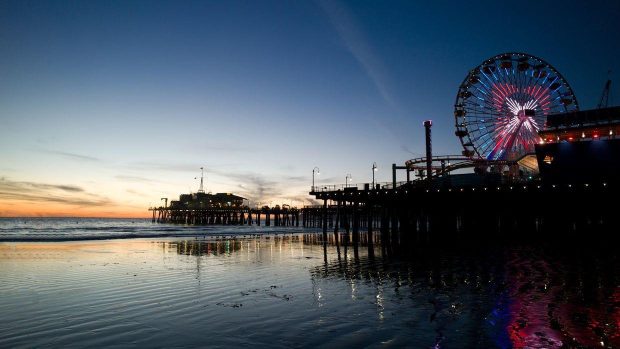 Beautiful Santa Monica Pier Desktop Background  jpg1.