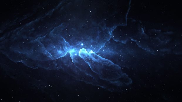 Blue Nebula 4K Ultra Space Desktop Wallpaper.