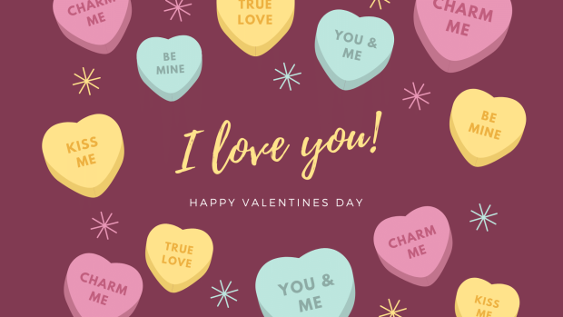 Colorful Candy Valentines Day Wallpapers.