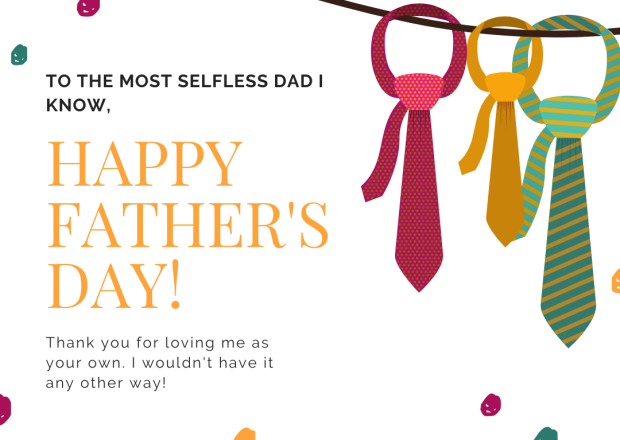 Colorful Dad Fathers Day Image Card.