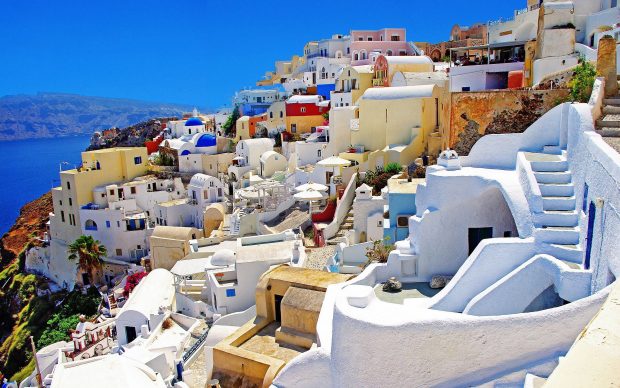 Colorful Santorini Wallpapers.