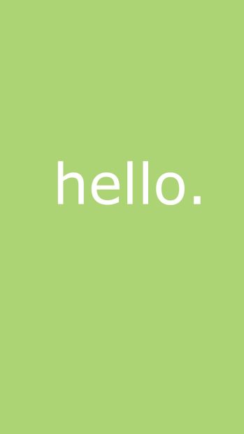 Cute Simple Hello iPhone Wallpaper free download.
