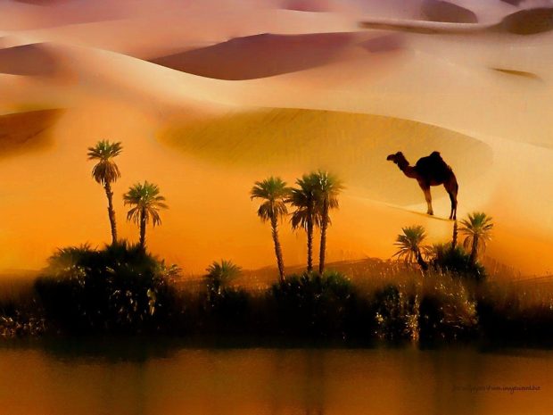 Desert Painting Art Nature Sahara Wallpapers.