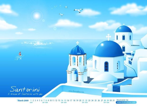 Free Download The Island Santorini Hd Wallpapers.