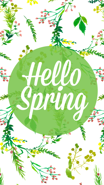 Freebie HELLO SPRING iPhone Wallpapers.