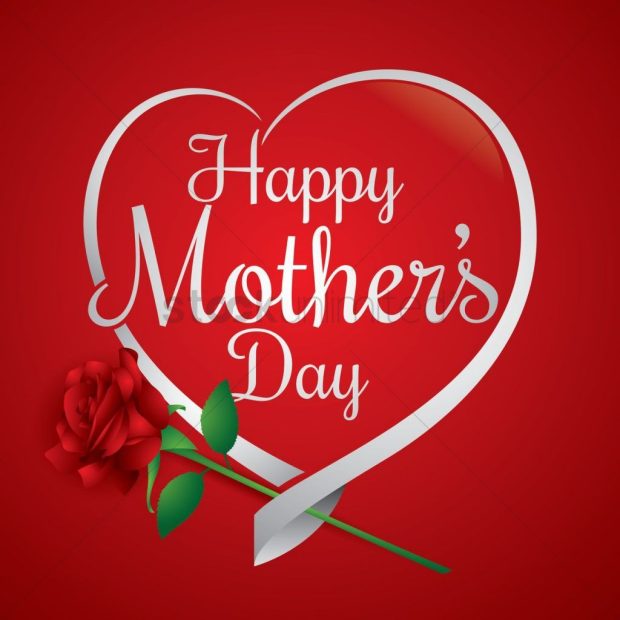Happy Mothers Day Image with Heart.